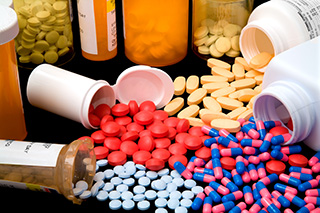 colorful prescription pills