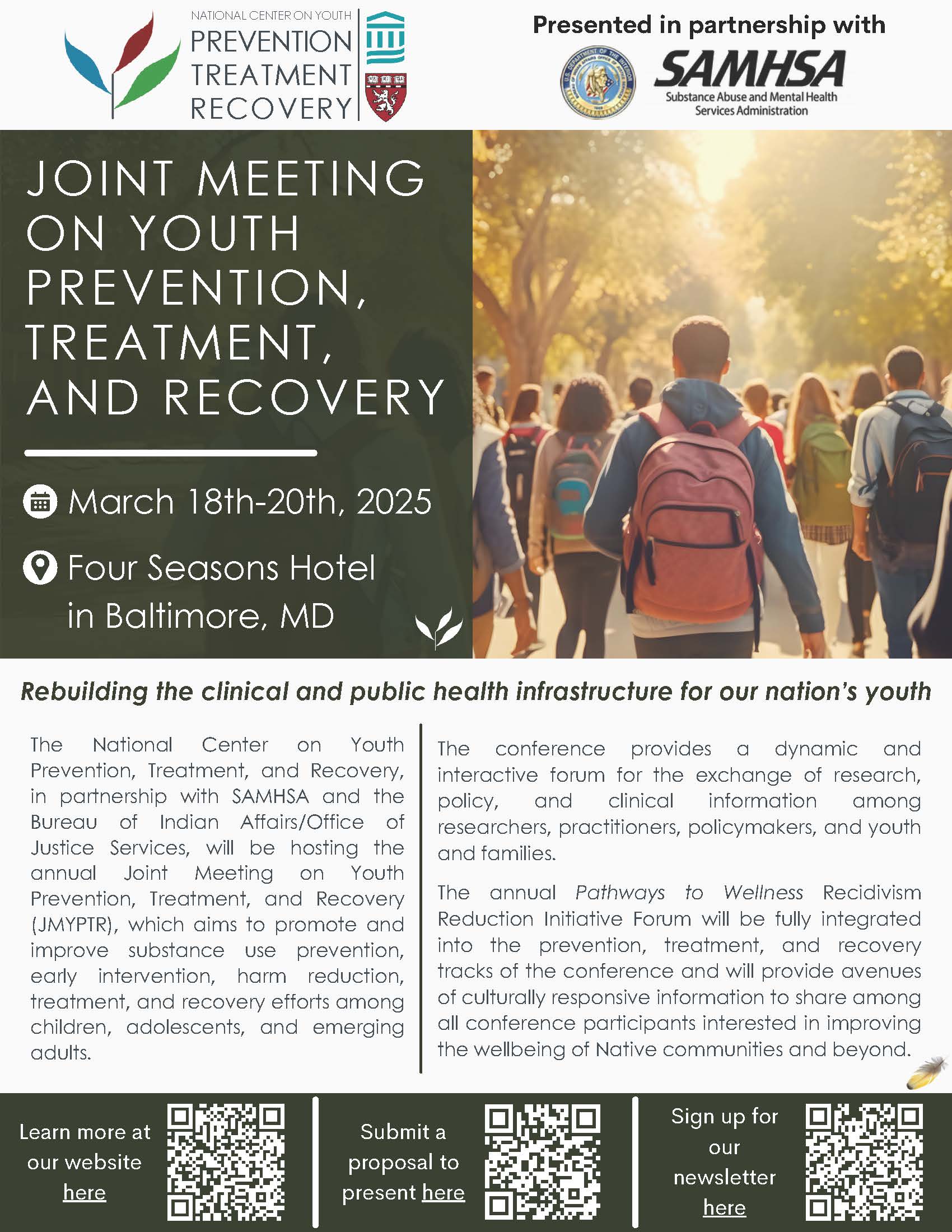 Joint Meeting on Youth Prevention, Treatment, and Recovery