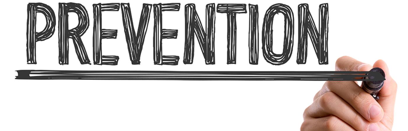 prevention written in black marker