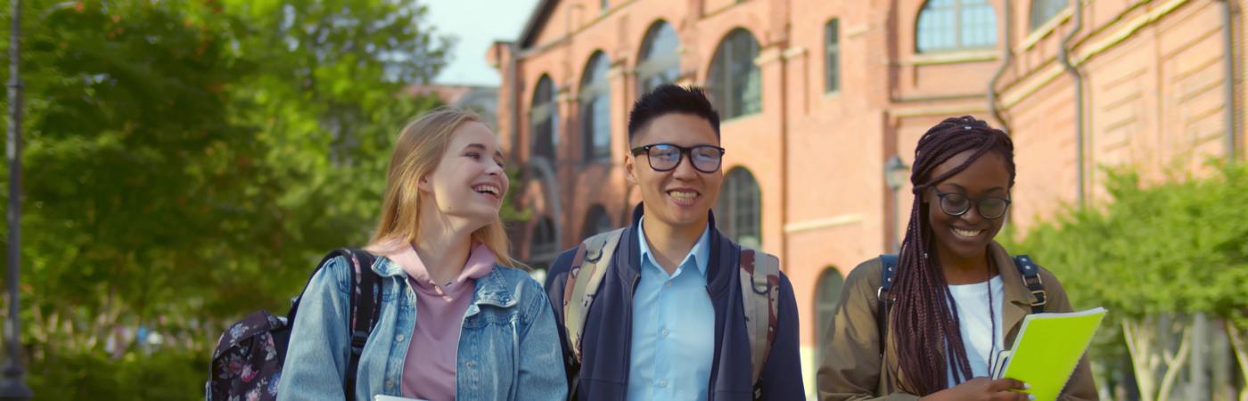 Students walking
