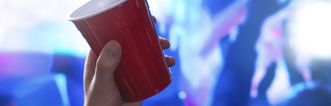 Cup of alcohol at a nightclub