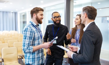 Professionals at a conference