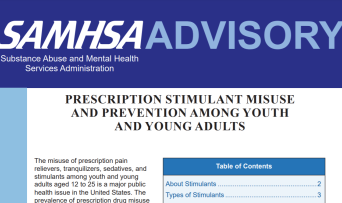 SAMHSAAdvisoryRXStimulantMisuse publication
