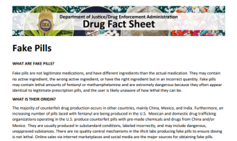 Fake Pills Fact Sheet Thumbnail
