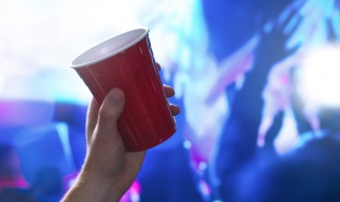 Cup of alcohol at a nightclub