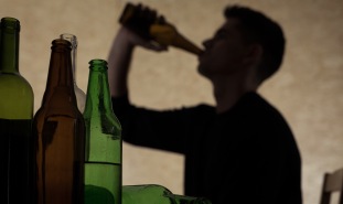 Drinking beer